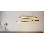 Maxlight Lampa wisząca Luxury 40cm - Stal nierdzewna + akryl - Złoty P0377D