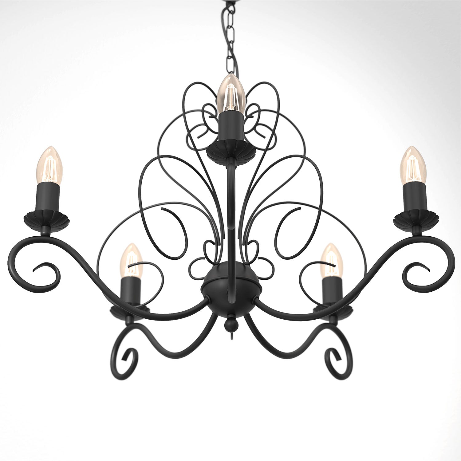żyrandol Mauro black 5xE14