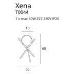 Maxlight Lampa stołowa Xena - Metal + szkło mleczne - Mosiądz T0044