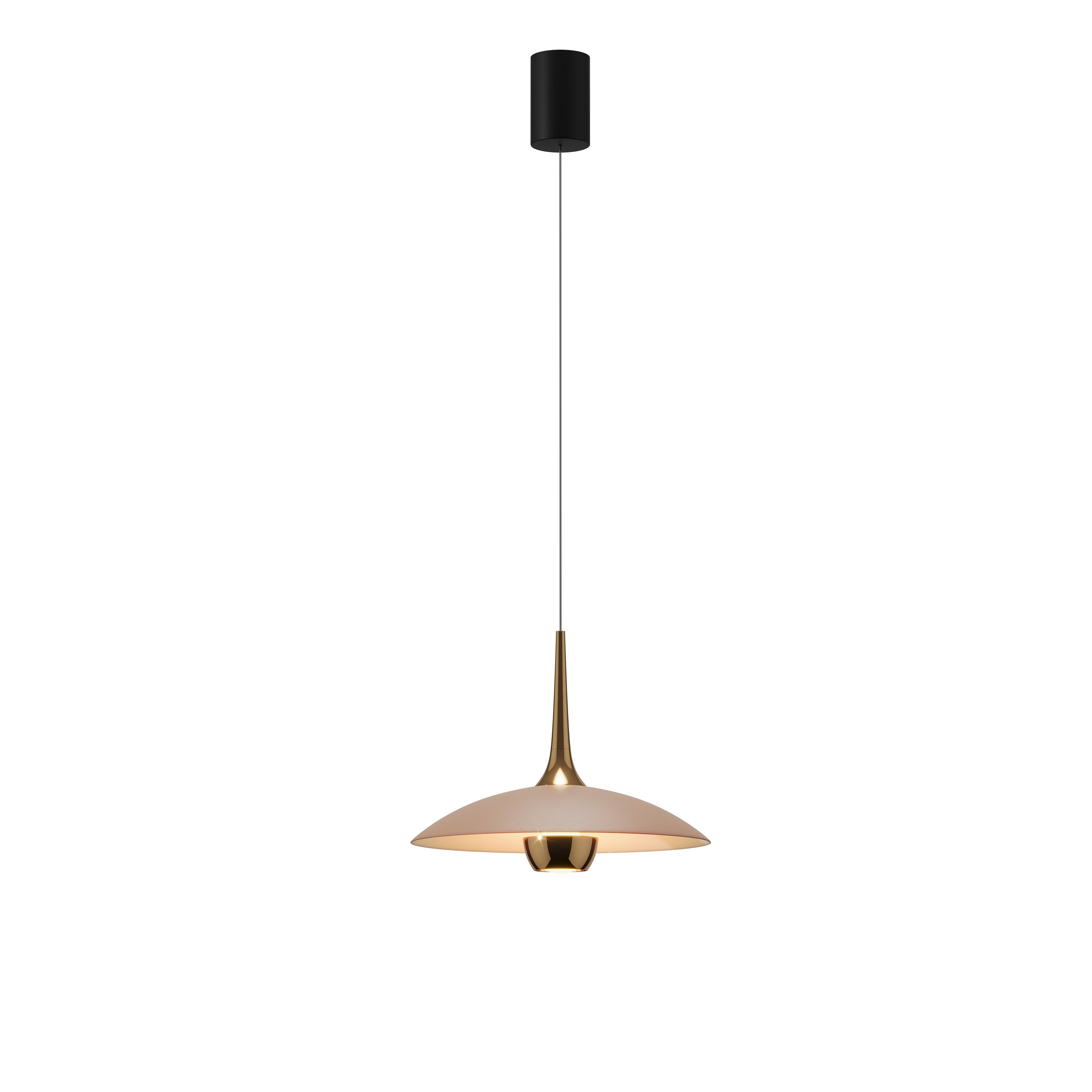 Maxlight Lampa wisząca Manuka - Aluminium - Beżowy + złoty P0674