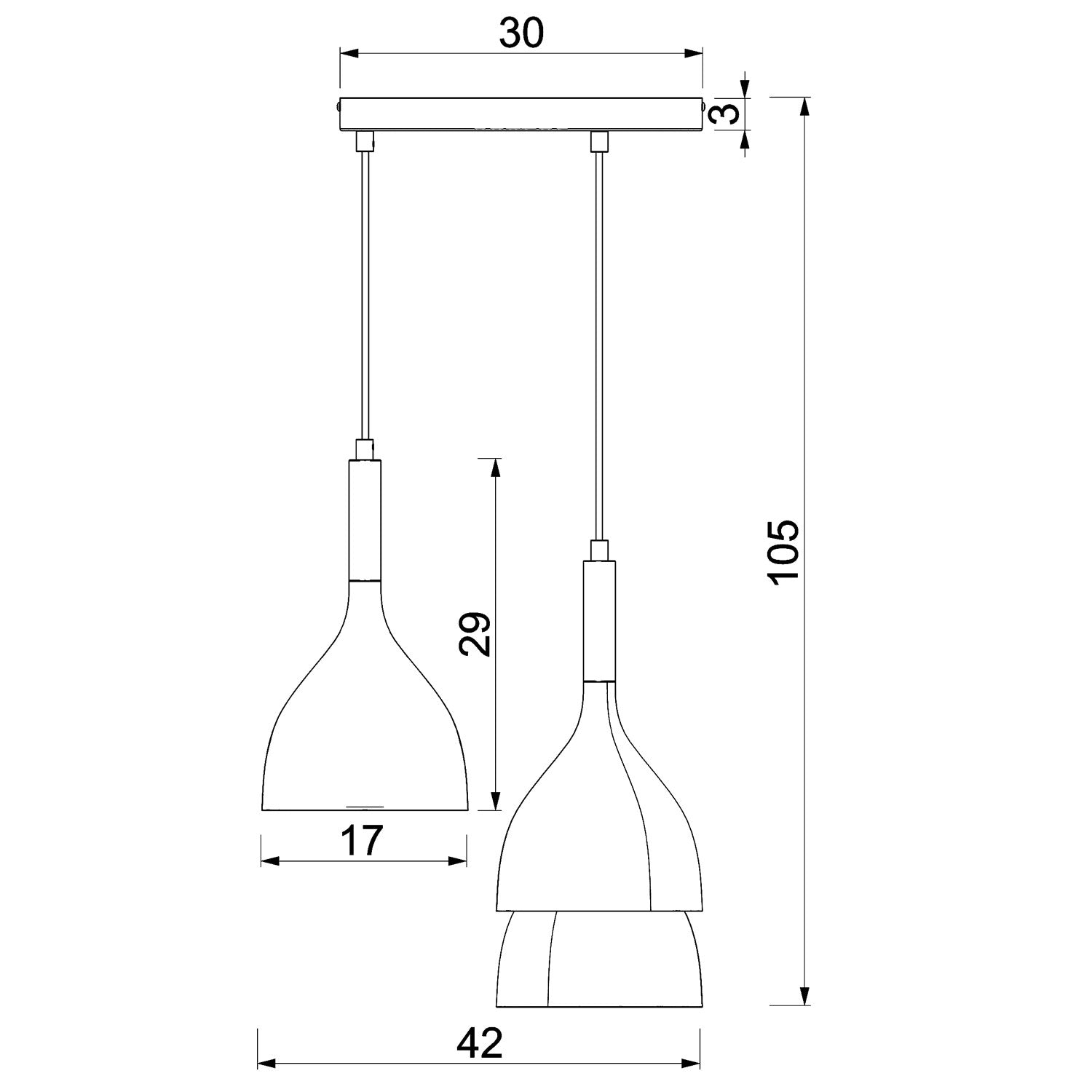 żyrandol talerz Noak white/natural wood 3xE27