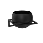 wall mounted flower hanger black with round pot ….x290x290