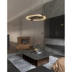Maxlight Lampa wisząca Singapur Round - Metal - Czarny + brąz P0552