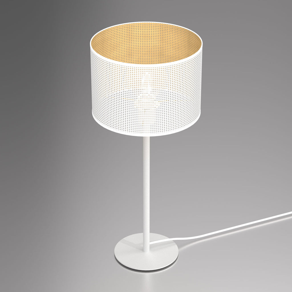lampka gab. H 58 Loft shade white, cylinder shade dia 250, h 170 white/gold 1xE27