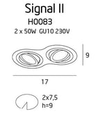 Maxlight Oprawa wpuszczana Signal II - Metal - Biały H0083