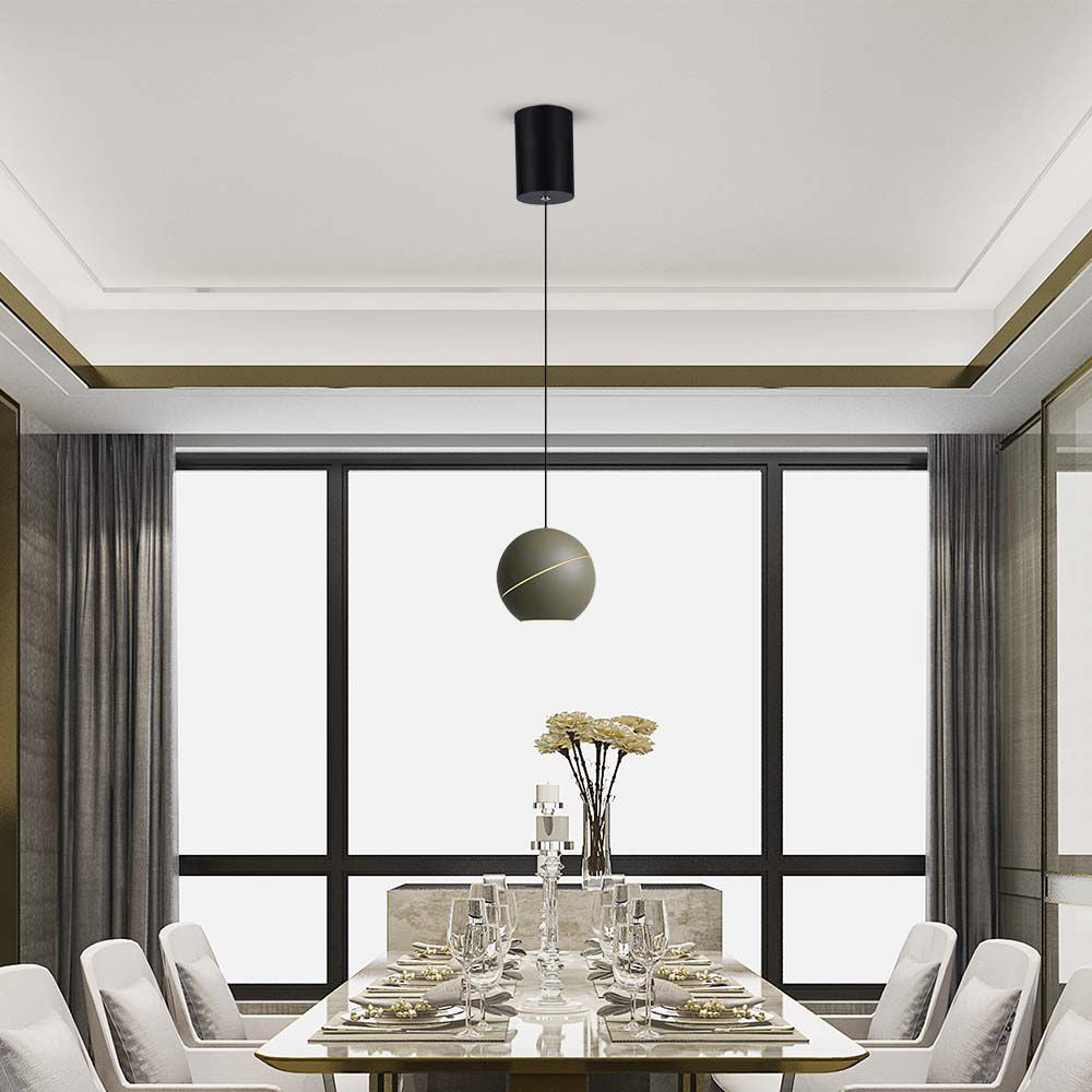 Lampa Wisząca LED / Barwa: 3000K / Obudowa: Złota