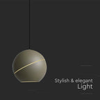 Lampa Wisząca LED / Barwa: 3000K / Obudowa: Złota