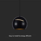 Lampa Wisząca LED / Włącznik dotykowy / Barwa: 3000K / Obudowa: Czarna
