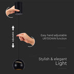Lampa Wisząca LED / Włącznik dotykowy / Barwa: 3000K / Obudowa: Czarna