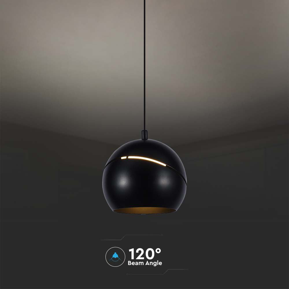Lampa Wisząca LED / Włącznik dotykowy / Barwa: 3000K / Obudowa: Czarna