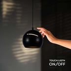 Lampa Wisząca LED / Włącznik dotykowy / Barwa: 3000K / Obudowa: Czarna