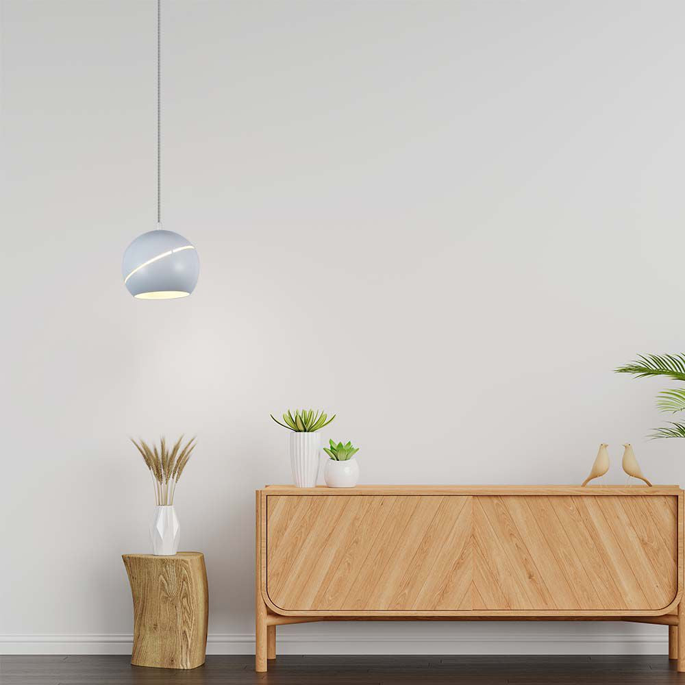 Lampa Wisząca LED / Włącznik dotykowy / Barwa: 3000K / Obudowa: Biała