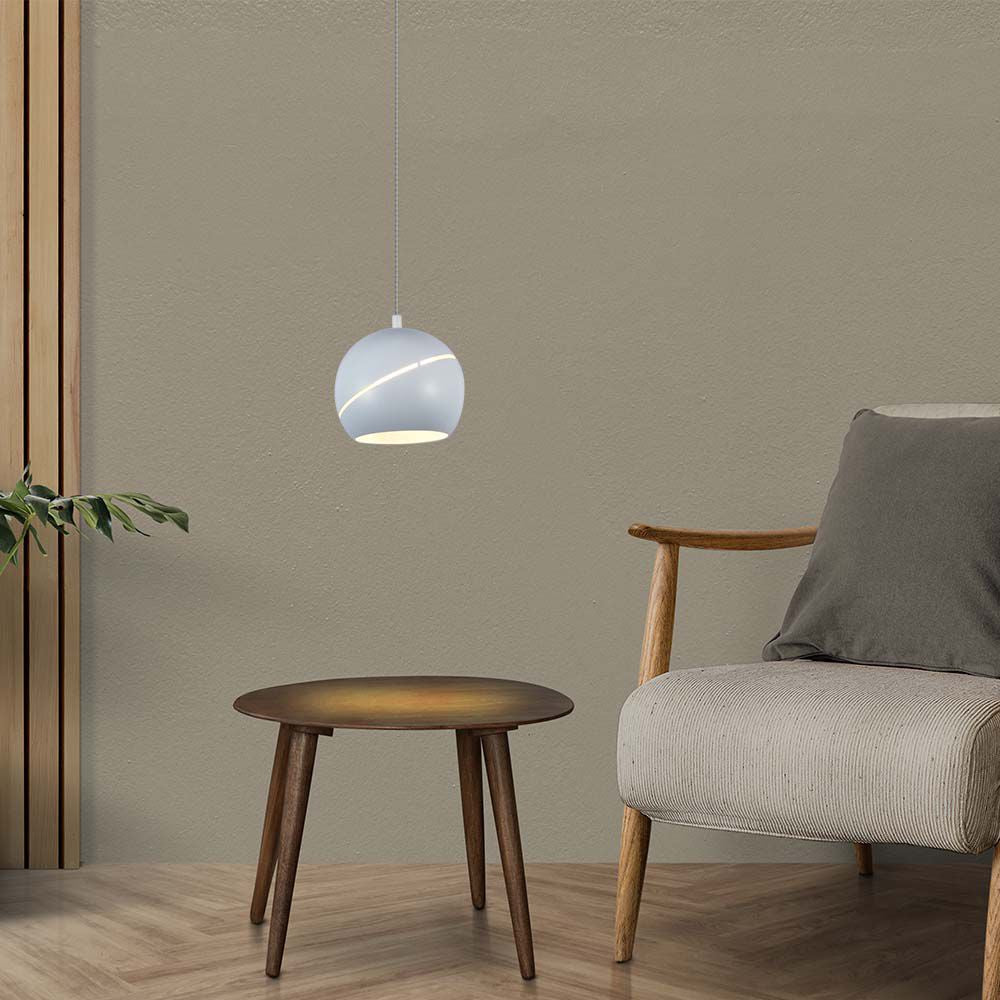 Lampa Wisząca LED / Włącznik dotykowy / Barwa: 3000K / Obudowa: Biała