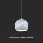 Lampa Wisząca LED / Włącznik dotykowy / Barwa: 3000K / Obudowa: Biała
