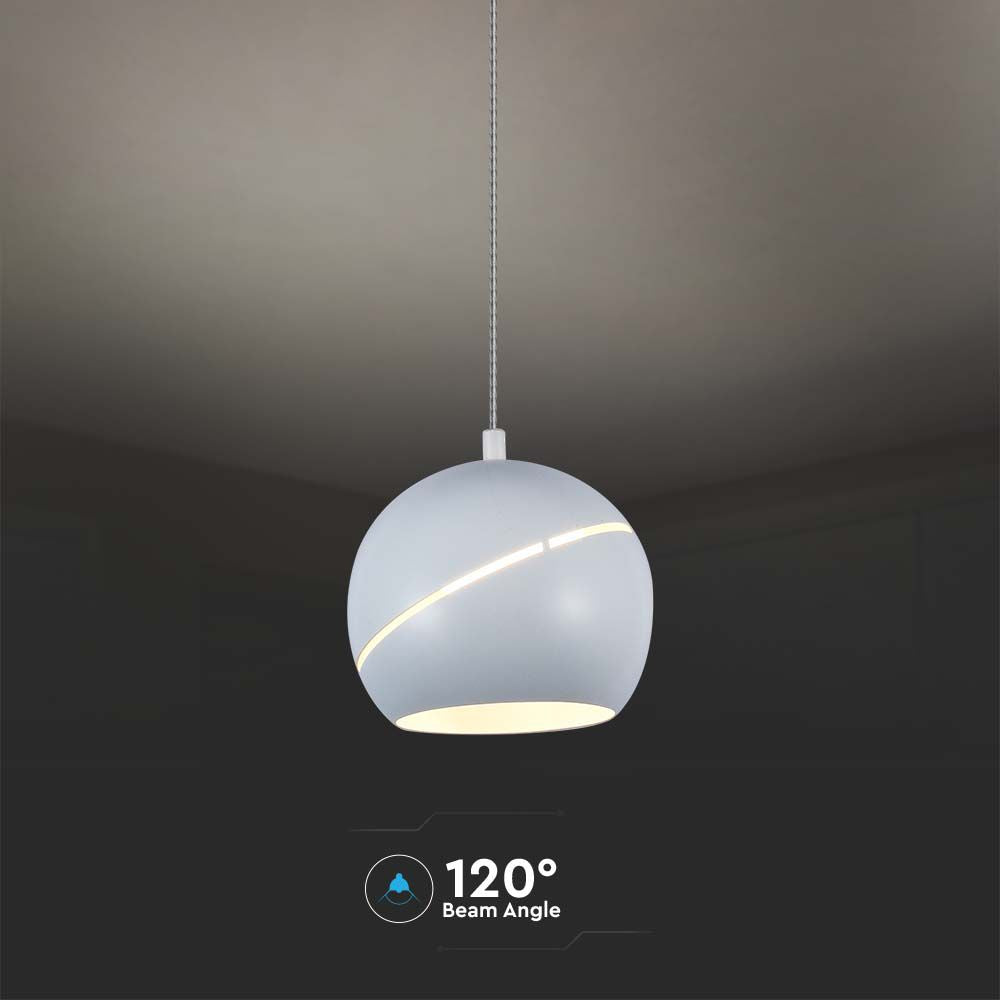 Lampa Wisząca LED / Włącznik dotykowy / Barwa: 3000K / Obudowa: Biała