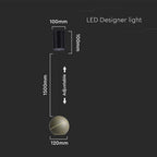 Lampa Wisząca LED / Włącznik dotykowy / Barwa: 3000K / Obudowa: Złota