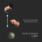 Lampa Wisząca LED / Włącznik dotykowy / Barwa: 3000K / Obudowa: Złota