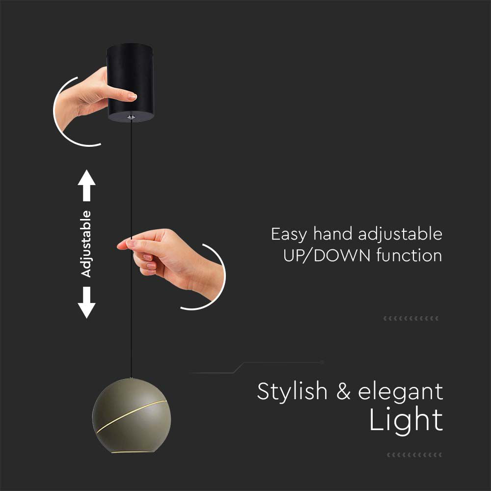 Lampa Wisząca LED / Włącznik dotykowy / Barwa: 3000K / Obudowa: Złota