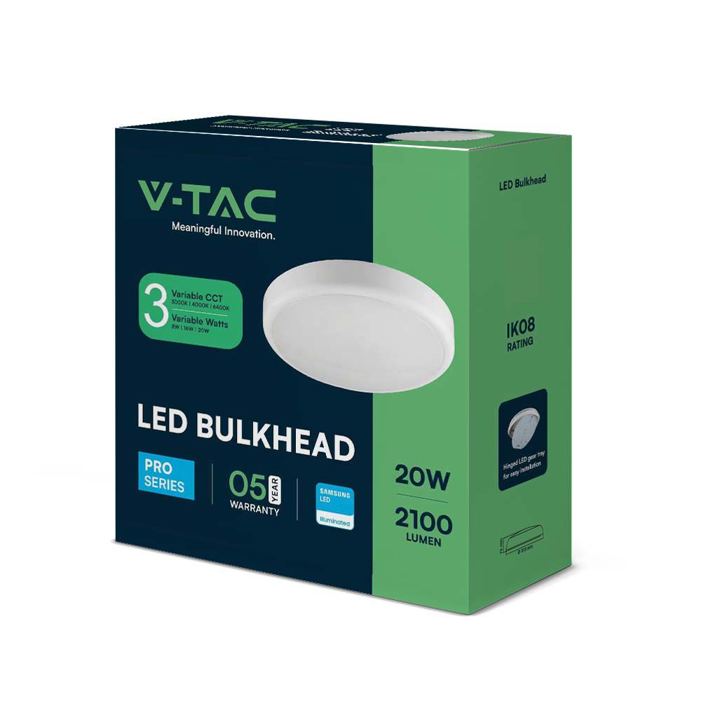 8W/16W/20W Dekoracyjny plafon LED / Chip Samsung / Barwa: 3w1 / Klosz: Okrągły / IP65