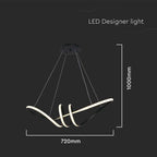 Dekoracyjna Lampa Wisząca LED / Barwa: 3000K / Obudowa: Czarna