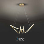 Dekoracyjna Lampa Wisząca LED / Barwa: 3000K / Obudowa: Złota