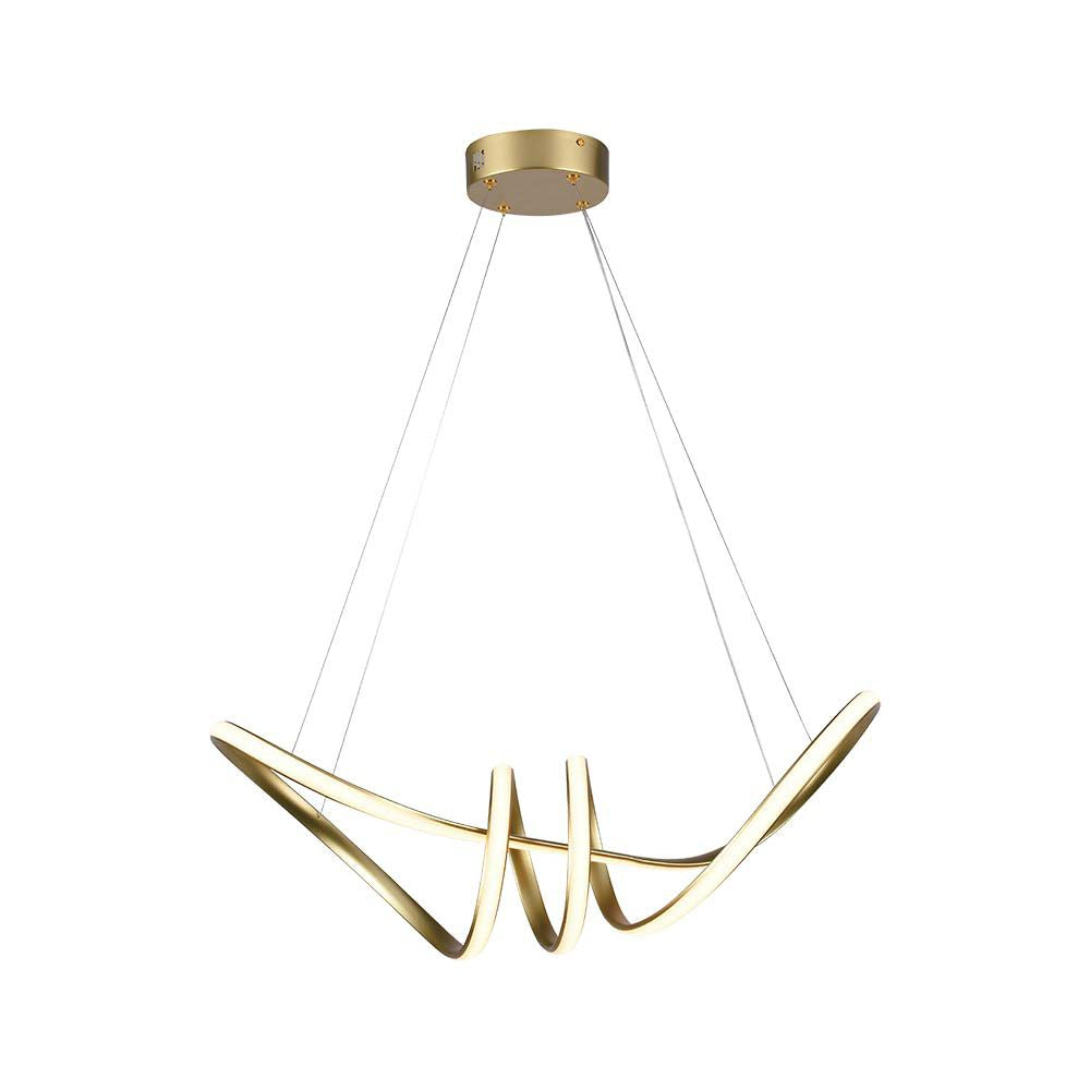 Dekoracyjna Lampa Wisząca LED / Barwa: 3000K / Obudowa: Złota