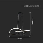 Dekoracyjna Lampa Wisząca LED / Barwa: 3000K / Obudowa: Czarna