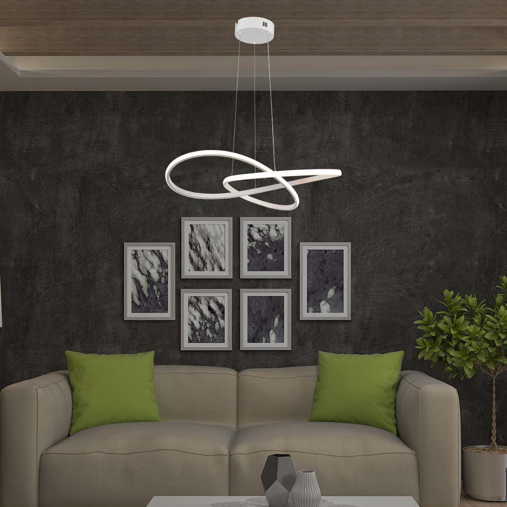 Dekoracyjna Lampa Wisząca LED / Barwa: 3000K / Obudowa: Biała