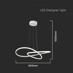 Dekoracyjna Lampa Wisząca LED / Barwa: 3000K / Obudowa: Biała