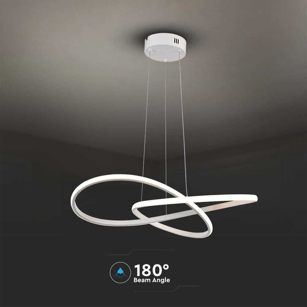 Dekoracyjna Lampa Wisząca LED / Barwa: 3000K / Obudowa: Biała