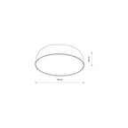 Nowodvorski Plafon SATELLITE M 25W only LED 50/60Hz - Stal lakierowana - Czarny 8016