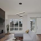 Dekoracyjna lampa wisząca LED ( D600+D400+D200 ) / Barwa: 3000K / Obudowa: Czarna