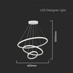 Dekoracyjna Lampa Wisząca LED / Barwa: 3000K / Obudowa: Biała
