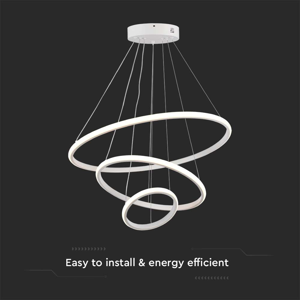 Dekoracyjna Lampa Wisząca LED / Barwa: 3000K / Obudowa: Biała