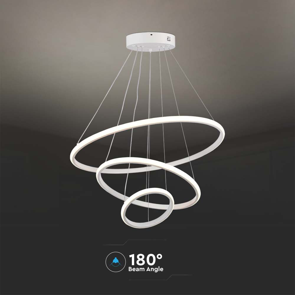 Dekoracyjna Lampa Wisząca LED / Barwa: 3000K / Obudowa: Biała