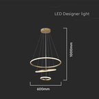 Dekoracyjna Lampa Wisząca LED / Barwa: 3000K / Obudowa: Złota