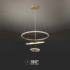 Dekoracyjna Lampa Wisząca LED / Barwa: 3000K / Obudowa: Złota