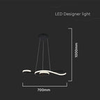 Dekoracyjna Lampa Wisząca LED / Barwa: 3000K / Obudowa: Czarna