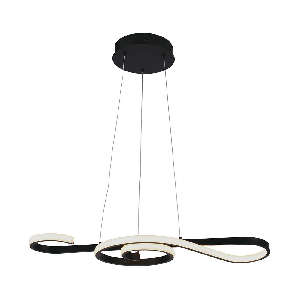 Dekoracyjna Lampa Wisząca LED / Barwa: 3000K / Obudowa: Czarna