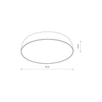 Nowodvorski Plafon SATELLITE L 25W only LED 50/60Hz - Stal lakierowana - Czarny 8021