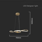 Dekoracyjna Lampa Wisząca LED / Barwa: 3000K / Obudowa: Złota