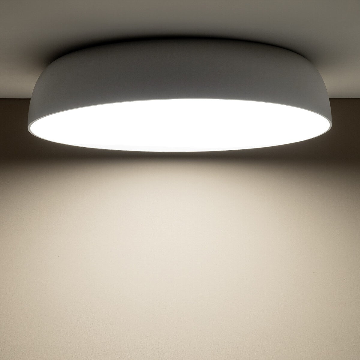 Nowodvorski Plafon SATELLITE L 25W only LED 50/60Hz - Stal lakierowana - Biały 8022 - lampa włączona