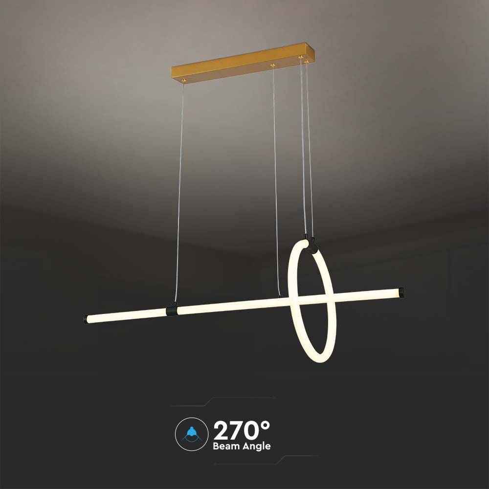 Dekoracyjna Lampa Wisząca LED / Barwa: 3000K / Obudowa: Czarna