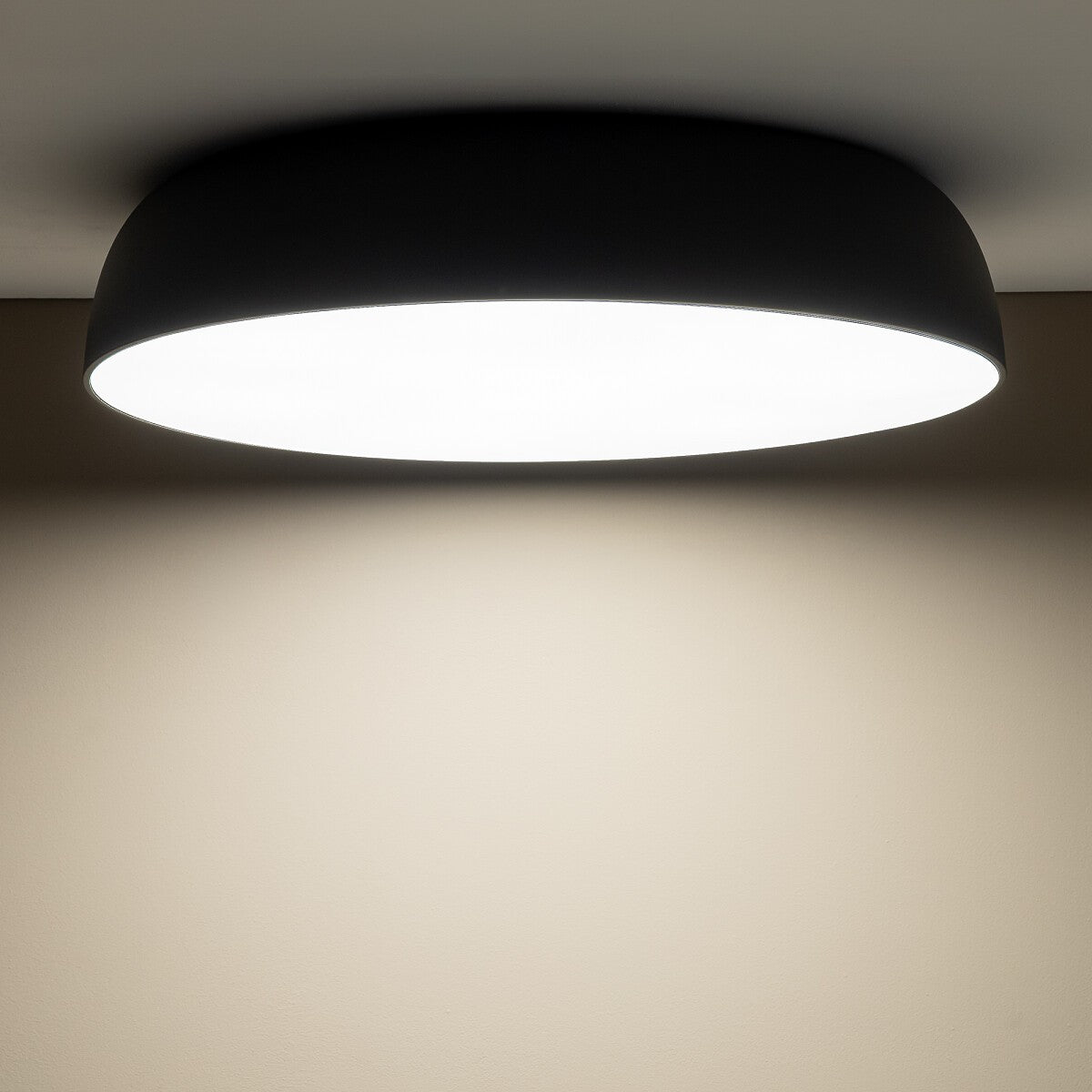Nowodvorski Plafon SATELLITE L 25W only LED 50/60Hz - Stal lakierowana - Umbra gray 8024 - lampa włączona