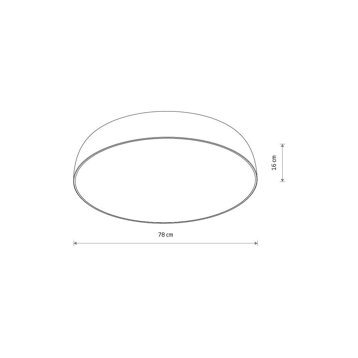 Nowodvorski Plafon SATELLITE L 25W only LED 50/60Hz - Stal lakierowana - Umbra gray 8024