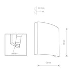 Nowodvorski Kinkiet z włącznikiem BORDE 10W only LED 50-60Hz - Tkanina - Biały 8044