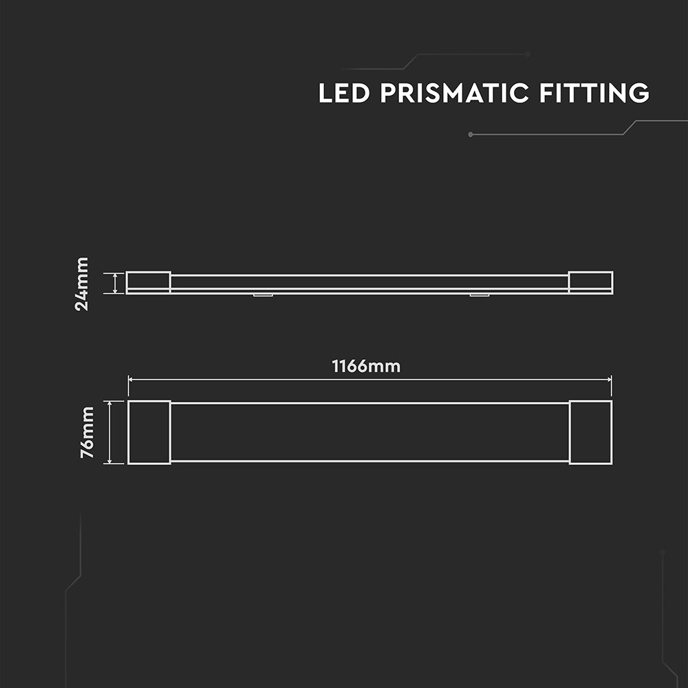 40W Belka oświetleniowa LED 120cm / Barwa:4000K
