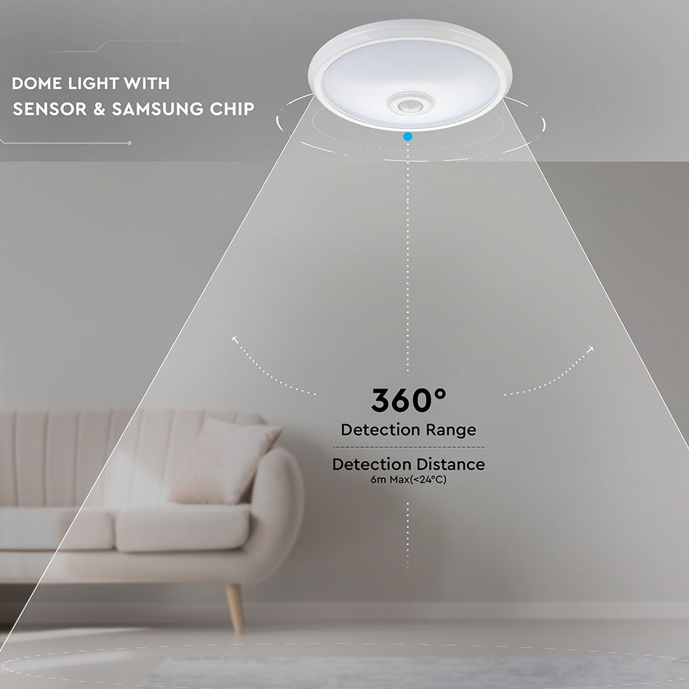 12W Plafon LED z czujnikiem PIR / Chip SAMSUNG / Barwa:4000K