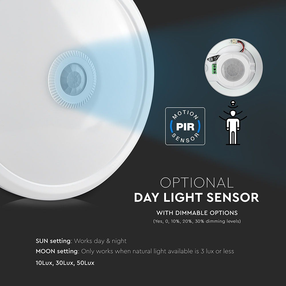 12W Plafon LED z czujnikiem PIR / Chip SAMSUNG / Barwa:3000K