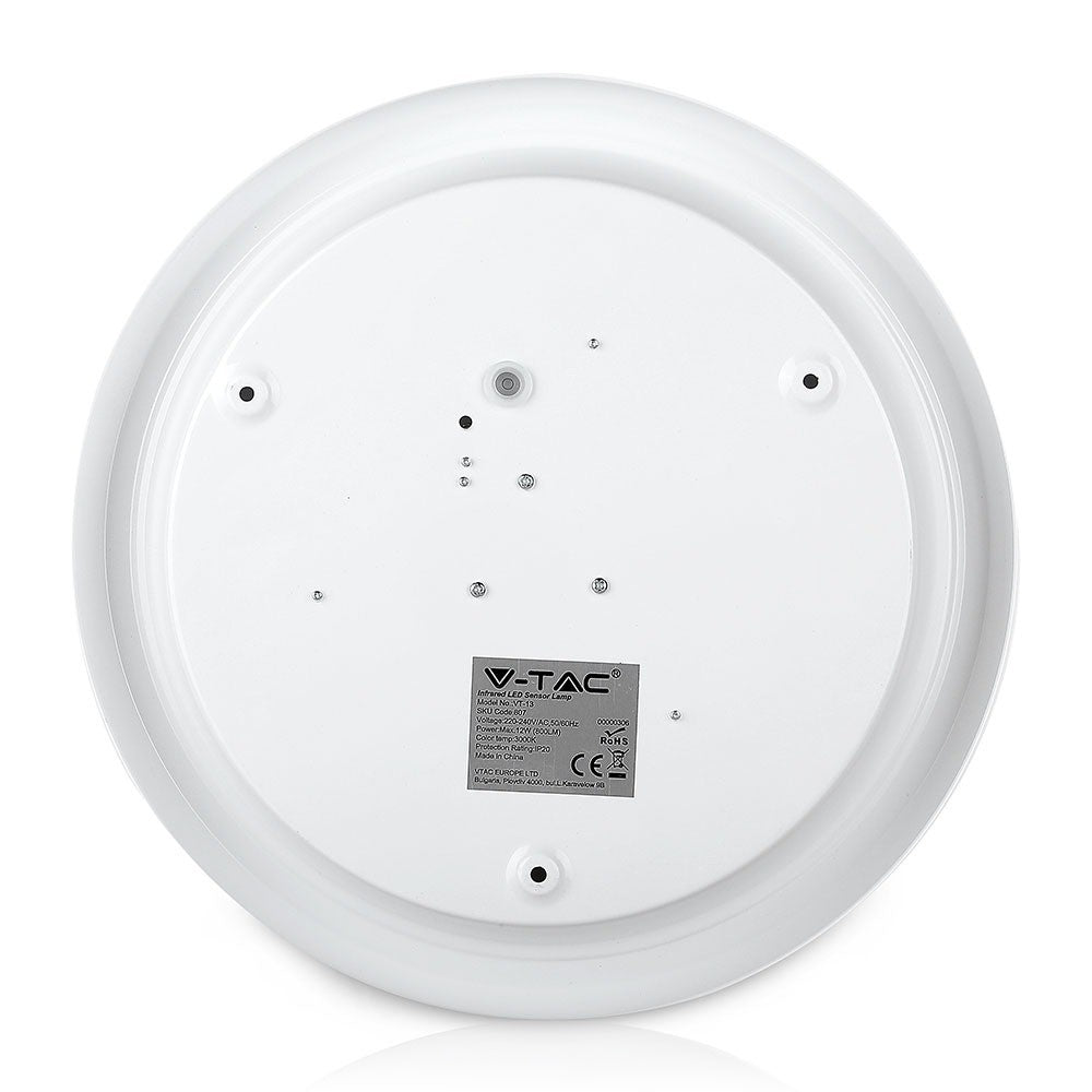 12W Plafon LED z czujnikiem PIR / Chip SAMSUNG / Barwa:4000K
